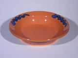 Terra Cotta Blue Snake Lip Bowl, Medium