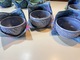 Custom made microwave safe fabric bowl for an individual sized serving pottery bowl...